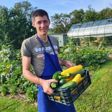 Le Chef, Mickaël GAIGNON dans le potager